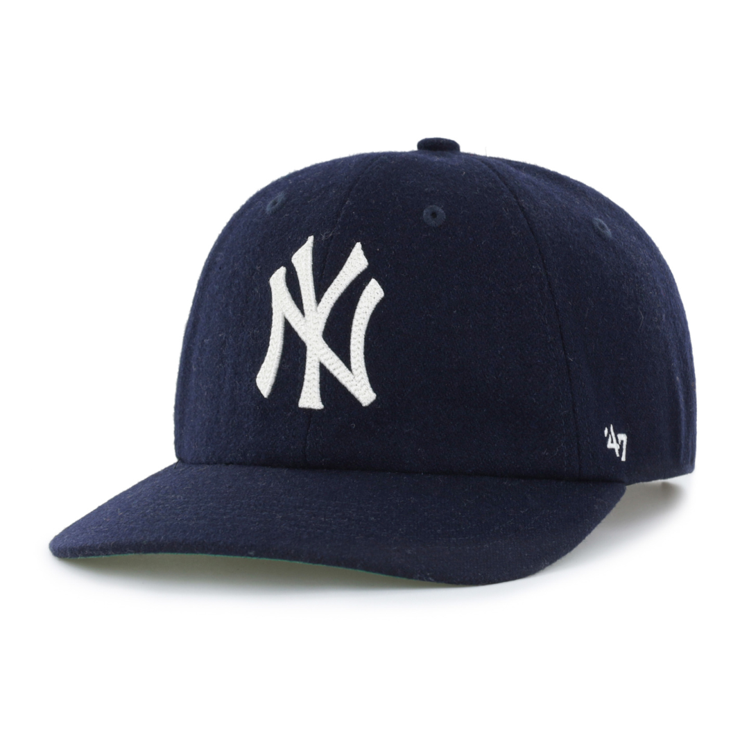PETRONI FOODS x 47 - WOOL FLAT BRIM HAT - NAVY / NAVY