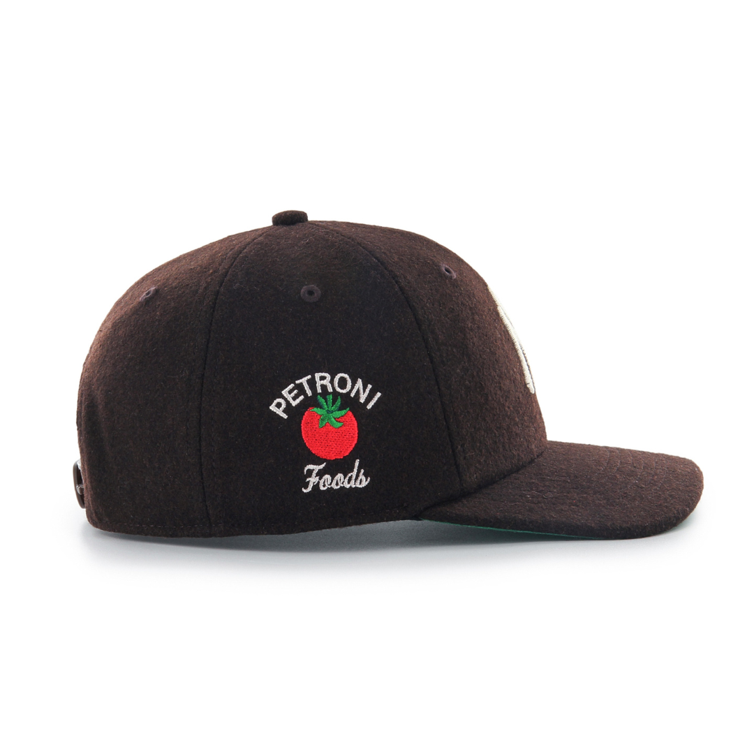 PETRONI FOODS x 47 - WOOL FLAT BRIM HAT - BROWN / BROWN