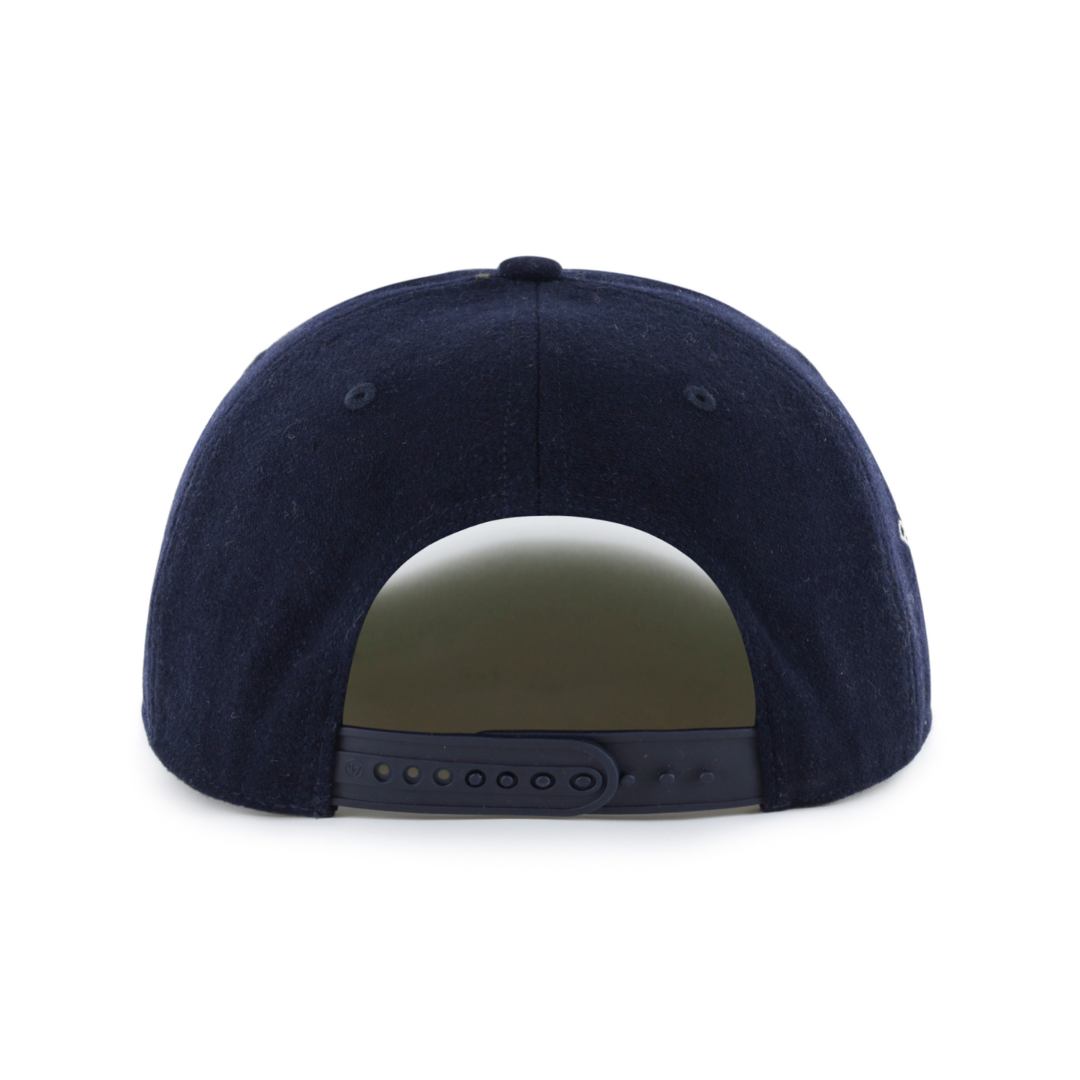 PETRONI FOODS x 47 - WOOL FLAT BRIM HAT - NAVY / NAVY