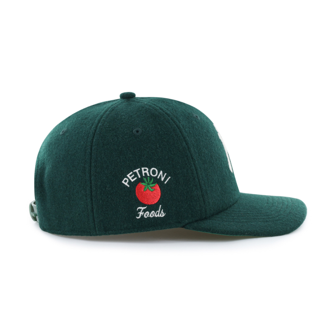 PETRONI FOODS x 47 - WOOL FLAT BRIM HAT - GREEN / GREEN